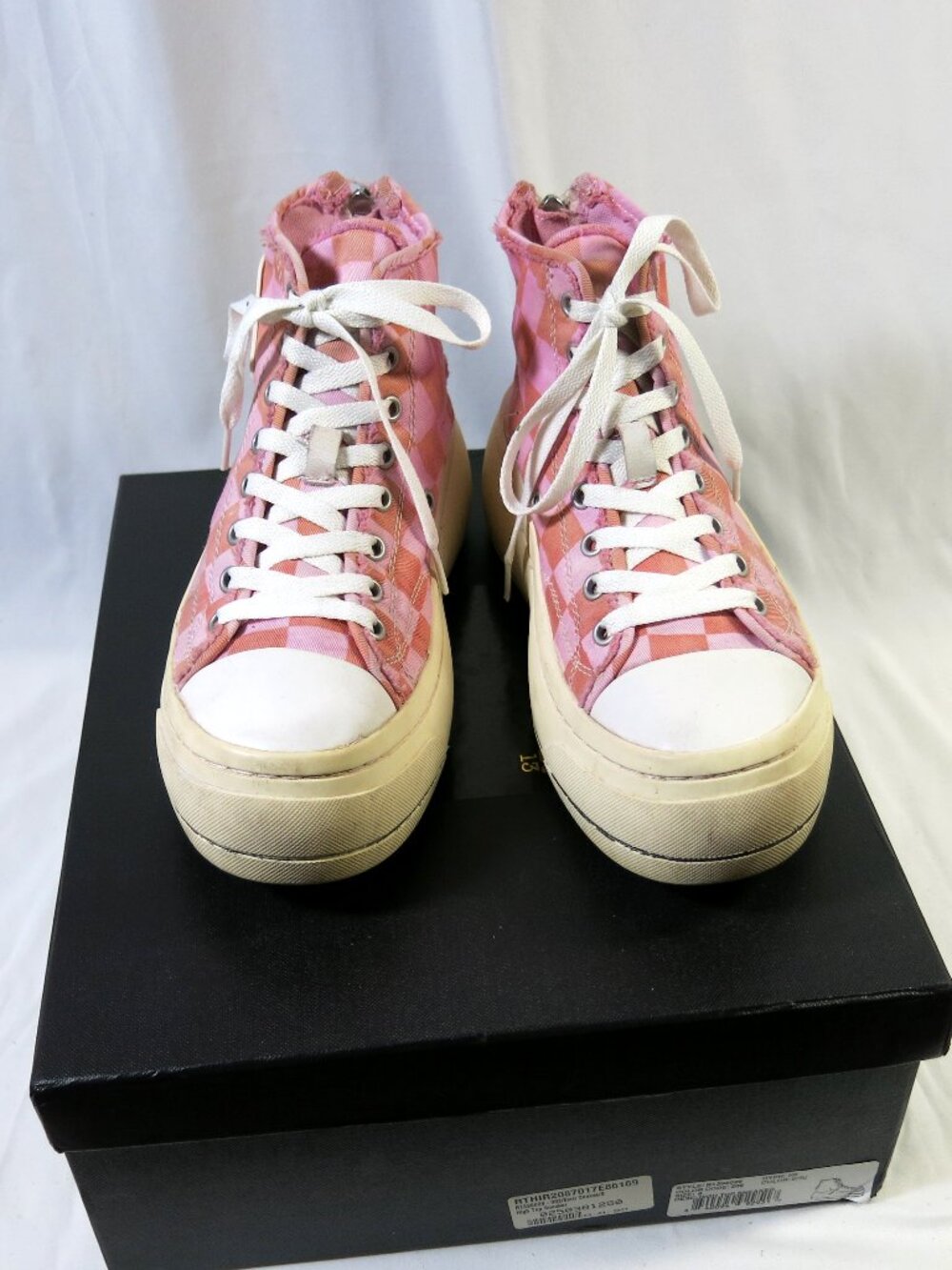 R13 Kurt Checked Platform Sneakers, Customized, OOAK, EU 38, US 8 - Picture 2 of 12